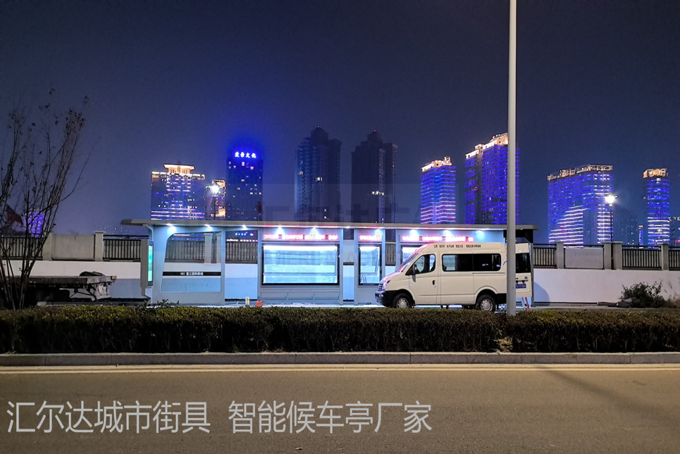 浙江温州智能公交候车亭一期安装完成